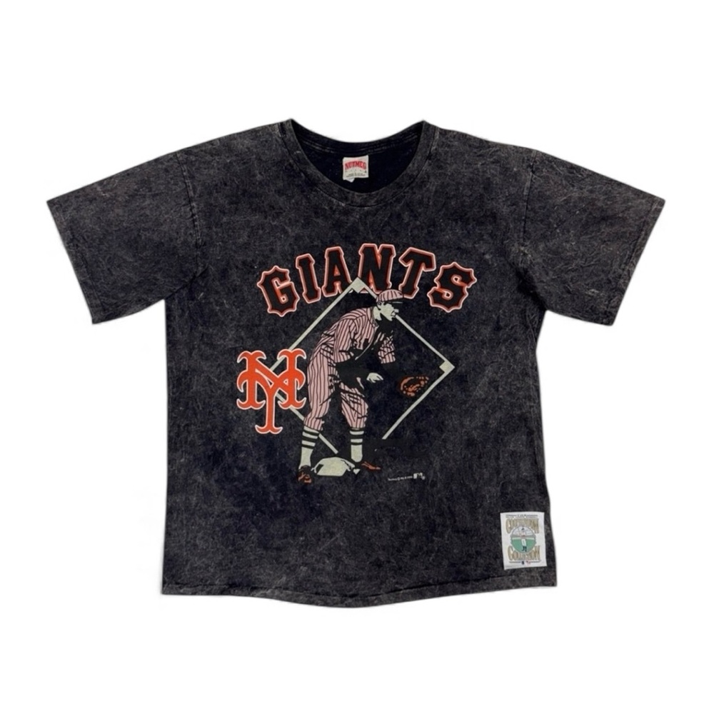 Vintage New York Mets Shirt Mens Large Black MLB Baseball Nutmeg Mills 90s USA